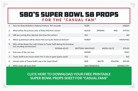 super bowl 2024 prop bets|super bowl prop bets printable.